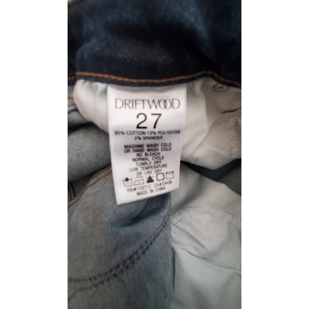 Driftwood Floral Embroidered Skinny Jeans Medium Wash Denim Size 27 Boho - Picture 3 of 11